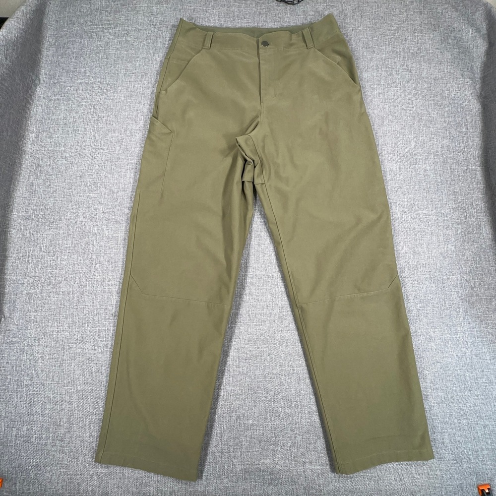 Lululemon Utilitech Carpenter Pant Men 32x30 Olive Green Relaxed Stretch LM5B14S